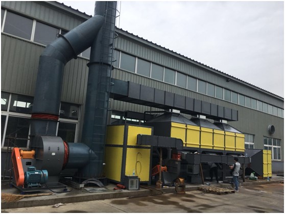 深圳**汽車(chē)配件有限公司烤漆線有機(jī)廢氣處理工程